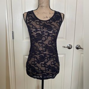 Black lace tank